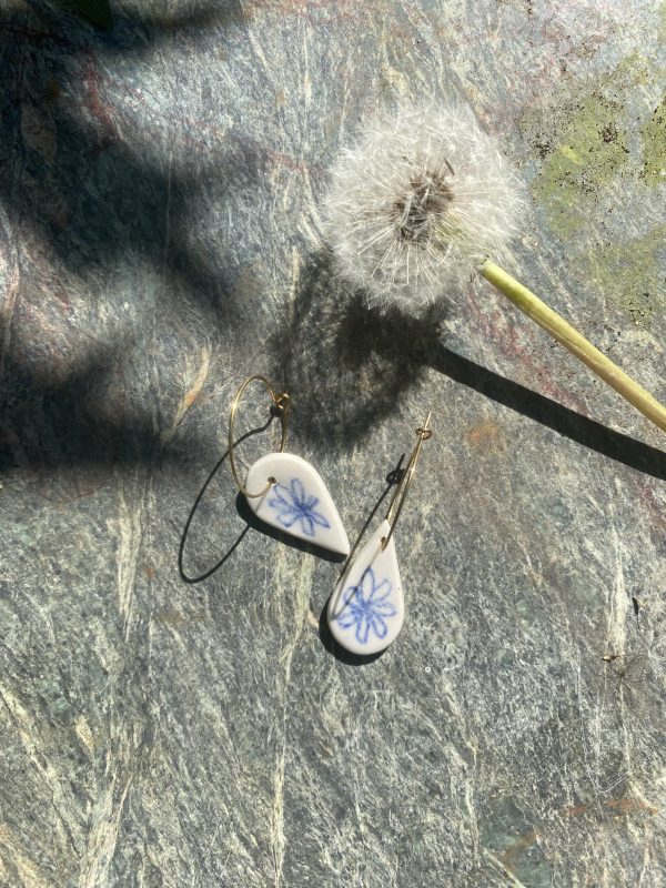 Boucles d'oreilles en porcelaine