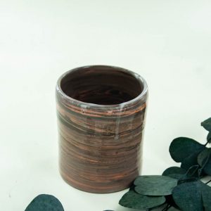Vase terre noire & rouge
