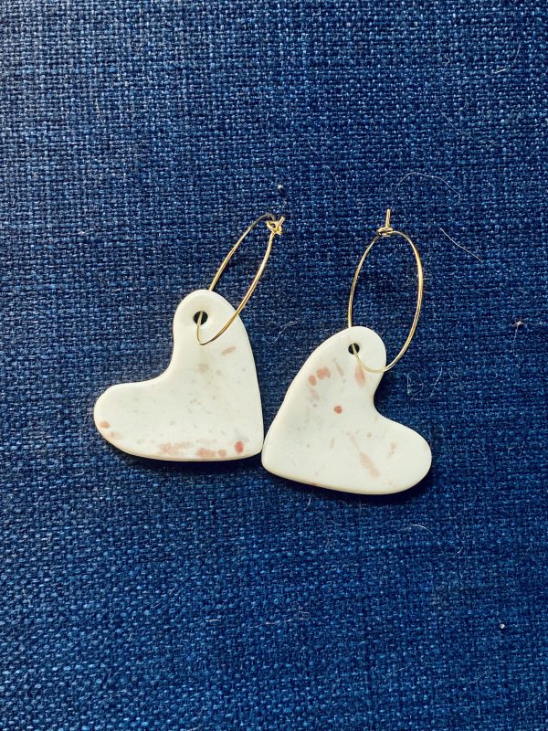 Boucles d'oreilles en porcelaine