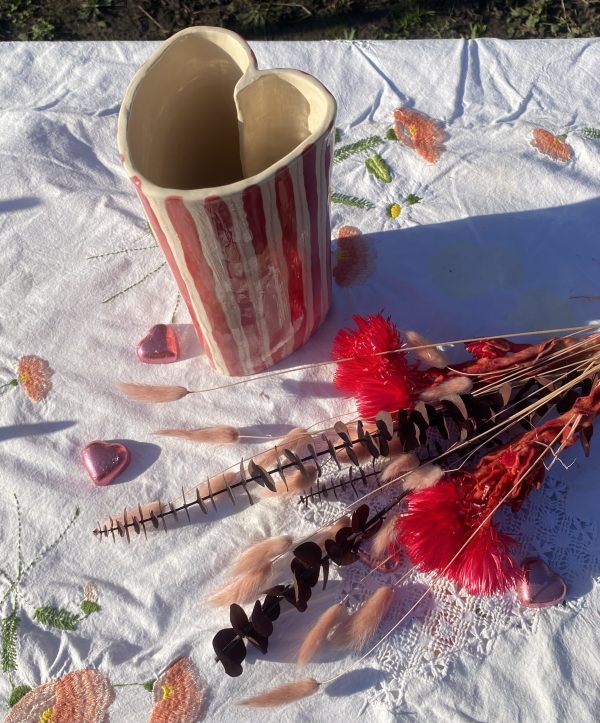 Grand vase cœur de Saint-Valentin