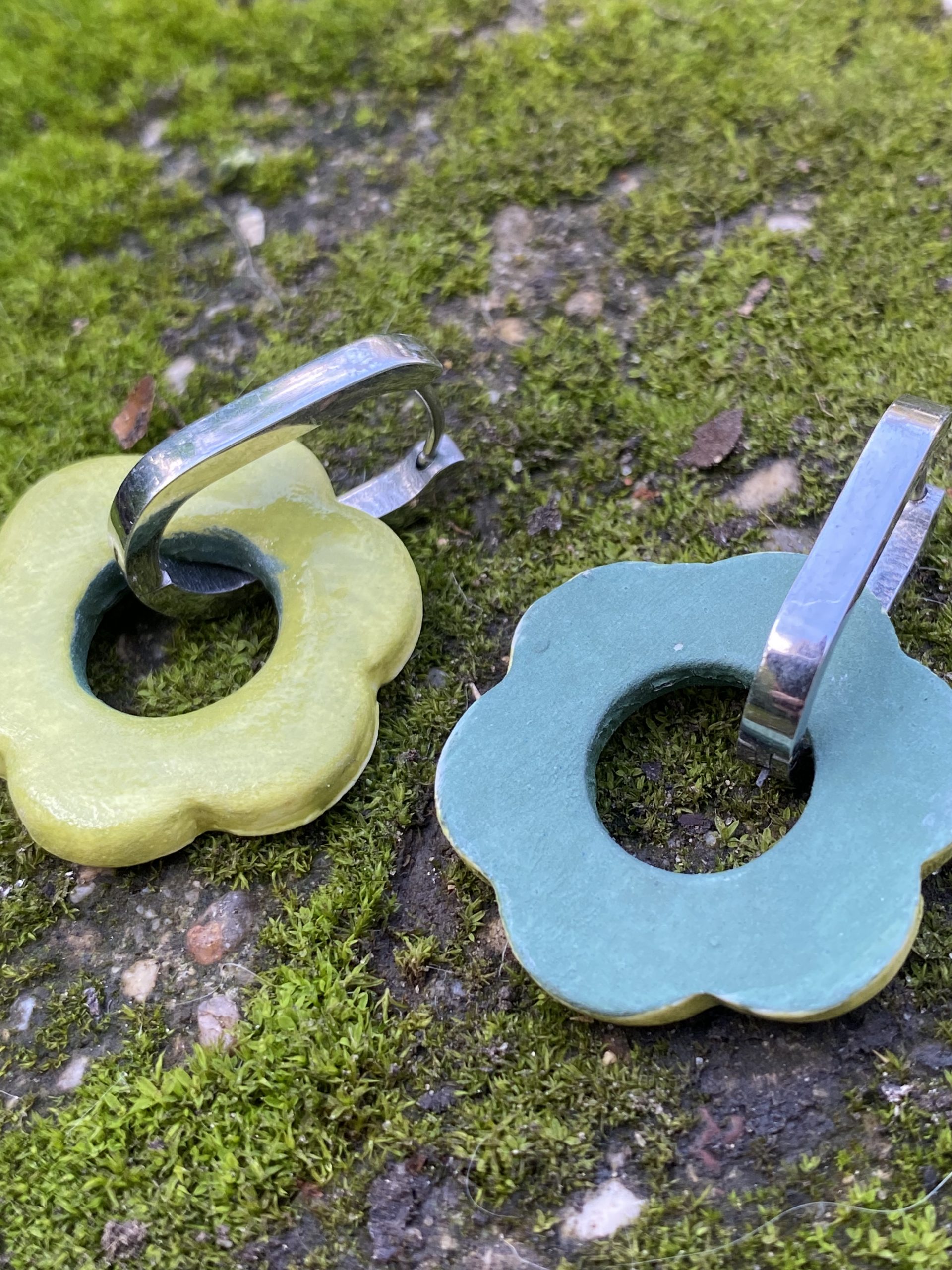 Boucles d'oreilles en porcelaine - réversible – Image 2