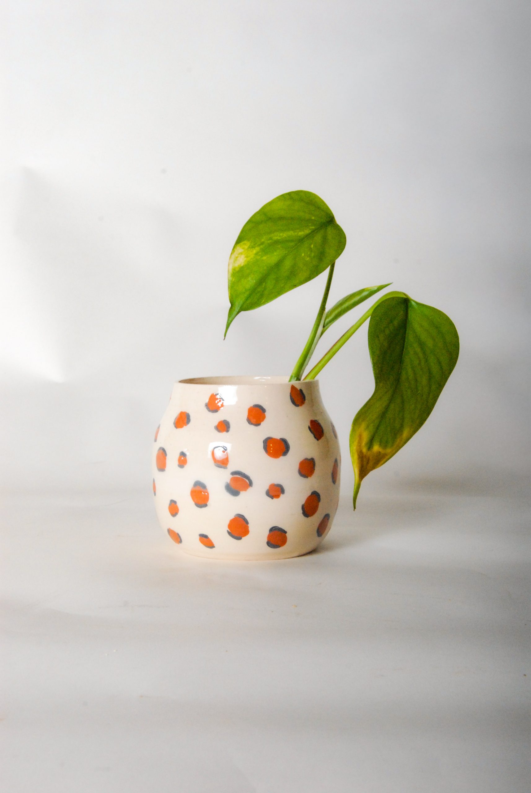 Vase léopard GRAOU en faïence