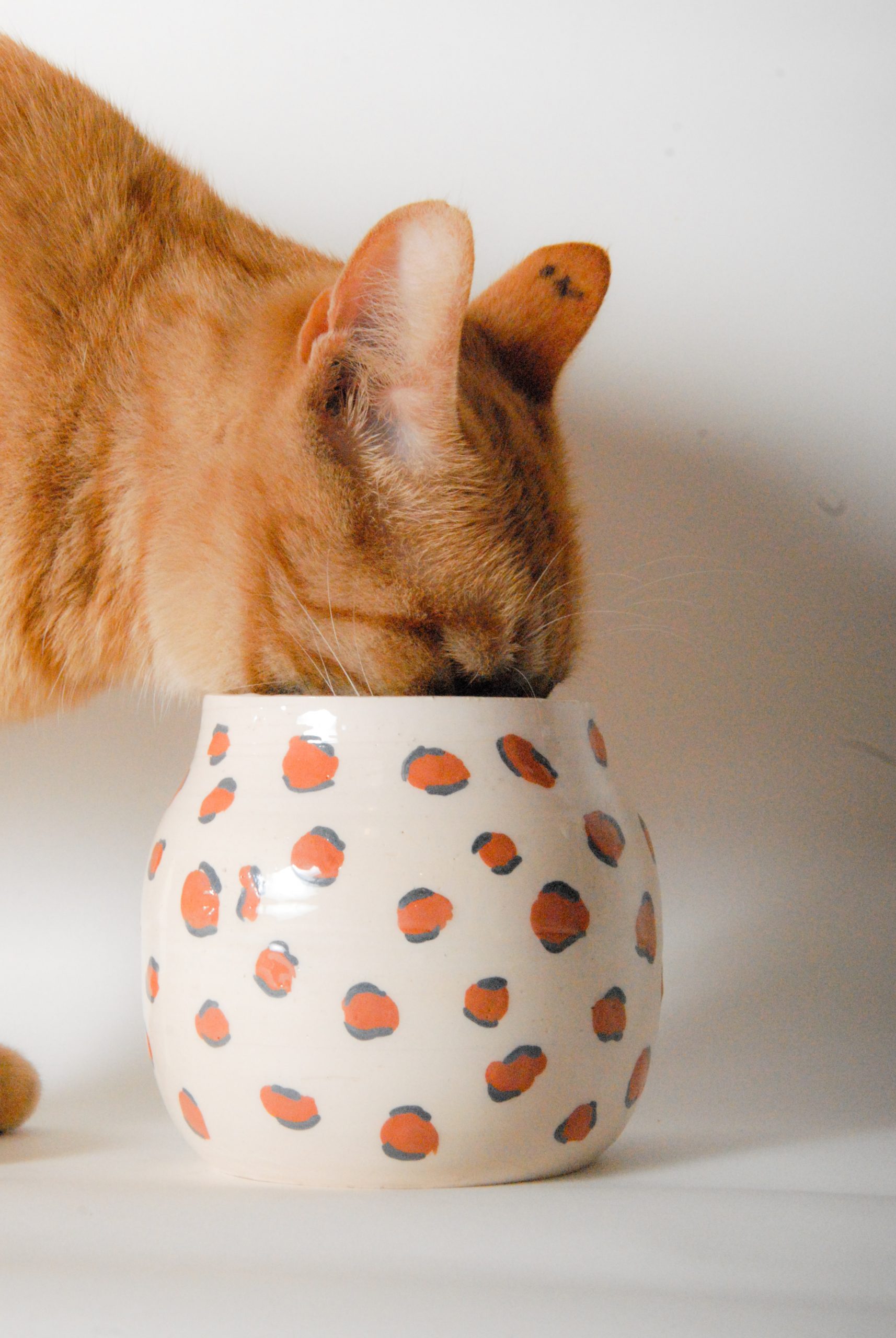 Vase léopard GRAOU en faïence